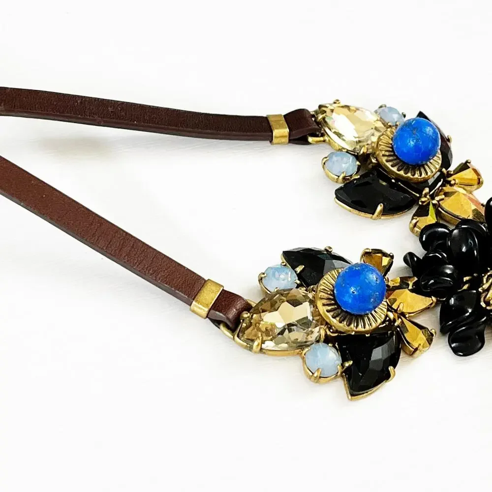 J. Crew Leather Statement Necklace